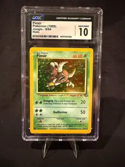 1999 Pokemon Jungle Holo #9 Pinsir CGC Gem Mint 10 - Image 1