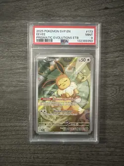 2025 POKEMON SVP EN-SV BLACK STAR PROMO #173 EEVEE PSA 9 - Image 1