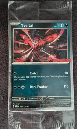 Sealed Yveltal 088/132 Reverse Holo Mega Evolution Pokemon GAMESTOP PROMO - Image 1