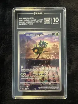 Pokemon Twilight Masquerade Teal Mask Ogerpon ETB Promo #123 TAG 10 POP 1 Rank - Image 1