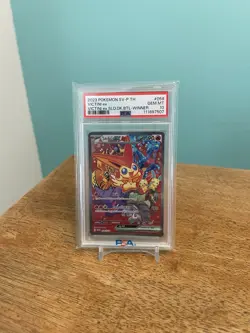 2023 Pokemon Thai Scarlet & Violet Promo Battle Winner #058 Victini EX PSA 10 - Image 1