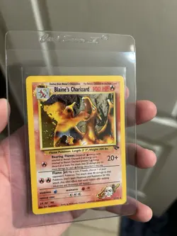 Blaine's Charizard 2/132 Holo Rare Pokemon 2000 Gym Challenge MP/LP - Image 2