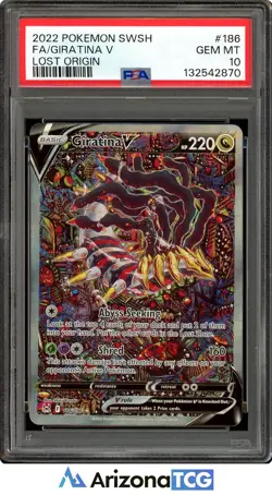 Pokemon 2022 Giratina V 186/196 Alt Art Lost Origin GEM MINT PSA 10 - Image 1
