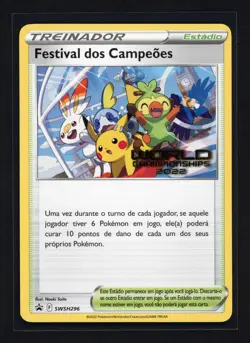 Pokemon Champions Festival Promo SWSH296 World Championships 2022 PORTUGUESE NM - Image 1