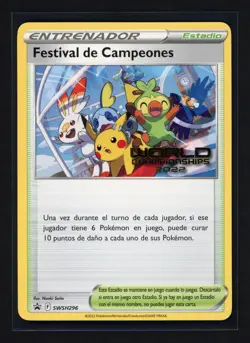 Pokemon Champions Festival Promo SWSH296 World Championships 2022 SPANISH NM - Image 1