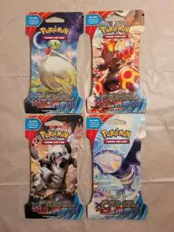 NEW Pokemon XY PRIMAL CLASH Sleeved Boosters~Complete 4 Pack Art Set~SEALED~Rare - Image 1