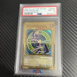 DARK MAGICIAN 2020 Yu-Gi-Oh 1st Edition EN002 Maximum Gold PSA 8 NM-MT - Image 1