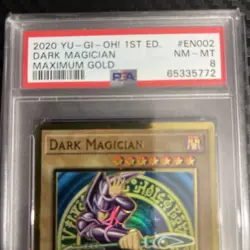 DARK MAGICIAN 2020 Yu-Gi-Oh 1st Edition EN002 Maximum Gold PSA 8 NM-MT - Image 3