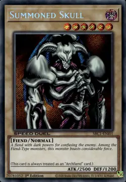 Summoned Skull Speed Duel 1st Ed Secret EU SBC1-EN101 Yu-Gi-Oh! - Image 1