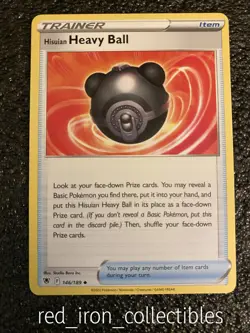 Pokemon Card Hisuian Heavy Ball NM Uncommon Trainer 146/189 Astral Radiance 2022 - Image 1
