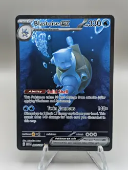 Pokemon TCG Blastoise EX English 151 Scarlet & Violet Card 200/165 NM Condition - Image 1