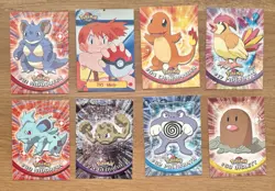 Charmander Geodude Foil Misty TV3 Pokemon Card TV Animation Black Logo Topps - Image 1