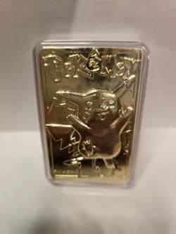 Pokemon 23k Gold Plated PIKACHU Trading card. Nintendo 1999 - Image 1
