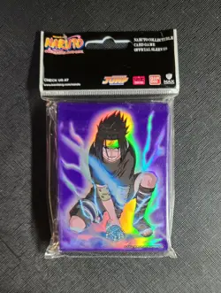 1x NARUTO CCG MAX PROTECTION CARD SLEEVES [SASUKE CHIDORI ART] FACTORY SEALED - Image 1
