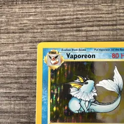 Pokemon TCG Vaporeon Jungle Holo Card 12/64 Unlimited Rare LP Condition - Image 3