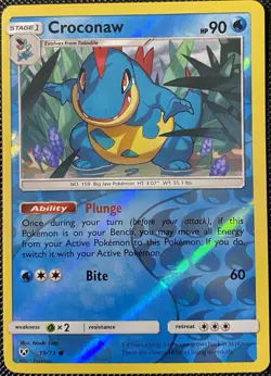 Croconaw 19/73 Shining Legends Reverse Holo (See Photos) Pokemon Card - Image 1
