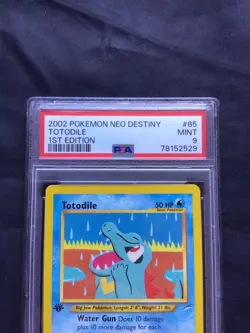 Pokemon Cards: 1st Edition Neo Destiny Common: Totodile 85/105: PSA 9 - Image 3