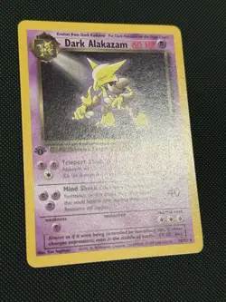 DARK ALAKAZAM Pokemon Card - WOTC - 1st Edition - Team Rocket - 18/82 - LP - Image 2