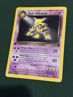 DARK ALAKAZAM Pokemon Card - WOTC - 1st Edition - Team Rocket - 18/82 - LP - Image 3