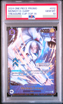 PSA 10 Monkey D. Garp English Treasure Cup Top 16 Prize Promo One Piece Card - Image 1