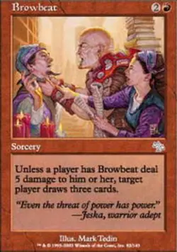1 x Browbeat - Foil - Judgment - Light Play - MTG - Image 1