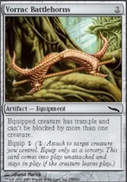 Japanese Vorrac Battlehorns ~ Moderately Played Mirrodin Foreign Stock Image MTG - Image 1