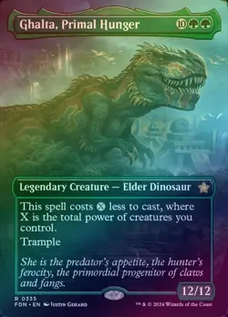 Ghalta, Primal Hunger - Borderless (Foil) (FDN) Foundations - NM - Image 1