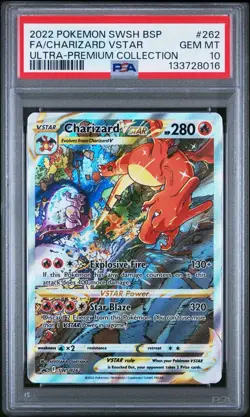Pokemon TCG Charizard VStar SWSH262 Ultra Premium Collection Promo PSA 10 - Image 1