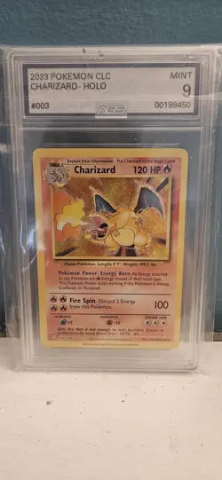 2023 #003 Charizard Classic Collection Graded AGS Mint 9 Pokemon TCG - Image 1