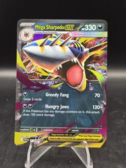 Pokemon TCG Mega Sharpedo ex 061/094 Me02: Phantasmal Flames Double Rare NM - Image 1