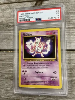 Graded PSA 5 1999 Pokemon Game - Mewtwo - Movie Promo - Image 1