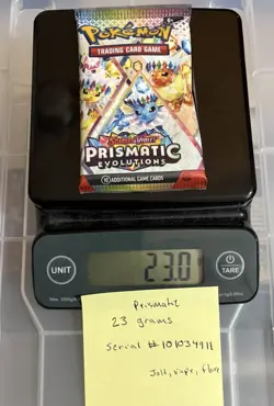 23. g Prismatic Evolutions Pokemon Booster Pack!! Possible Heavy Pack! - Image 1