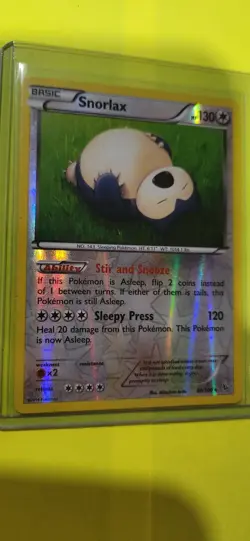 Pokemon Snorlax 80/106 Reverse Holo Rare XY Flashfire Lightly Played - Image 1