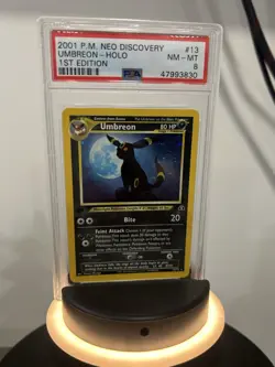 Pokemon Umbreon Neo Discovery 1st Edition Holo Rare #13 PSA 8 - Image 1