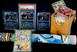 Pokemon Prismatic Evolutions Ultra Bundle! Slab, Mat, & More! Lot Of 100 🔥 - Image 1