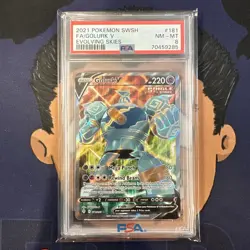 PSA 8 NEAR MINT 2021 Pokemon Evolving Skies GLOLURK V #181 Ultra Rare Full Art - Image 2