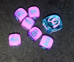 Pokemon TCG Dice Set New - Teal & Purple Dice As Shown In Photo SHIPS FREE - Image 1