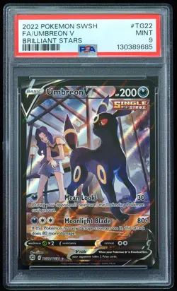 2022 Umbreon V #TG22 Brilliant Stars PSA 9 Pokemon Card - Image 1