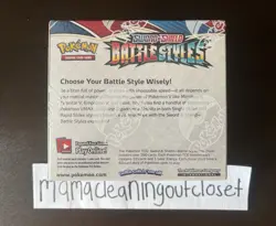 SEALED Pokemon TCG: Sword & Shield - Battle Styles Booster Box (36 Card Packs) 820650818189 - Image 2