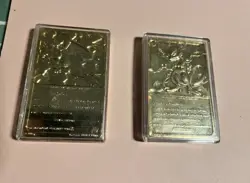 1999 Pokemon Karat Gold Plated Trading Cards. 1 CHARIZARD. 1 Mewtwo - Image 2