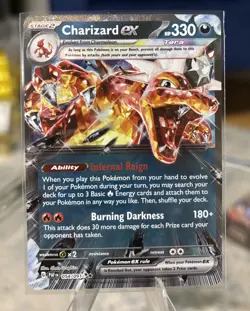 Charizard Ex - 054/091 - Pokemon TCG Paldean Fates Double Rare Pokemon Card NM - Image 1