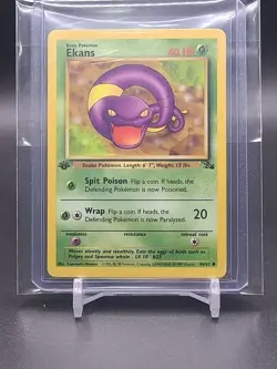 First Edition Pokemon Card - Ekans - Fossil - 46/62 - Near mint - Image 1