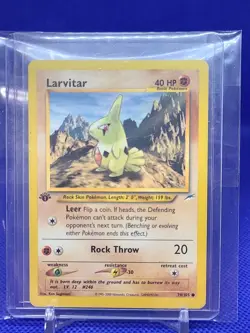Pokemon Card Neo Destiny Larvitar 70/105 - First Edition - Non Holo - Image 1