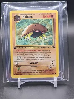 Kabuto 50/62 1st Edition Fossil Set Pokemon Card - Image 1