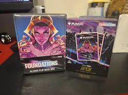 Foundations Liliana Dark Alcove Ultra Pro flip box card box for MTG + Sleeves - Image 1