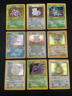 Vintage Rare Holo Pokemon Card Lot WOTC Base Jungle Fossil Nidoking & Nidoqueen - Image 1