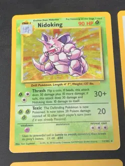 Vintage Rare Holo Pokemon Card Lot WOTC Base Jungle Fossil Nidoking & Nidoqueen - Image 2