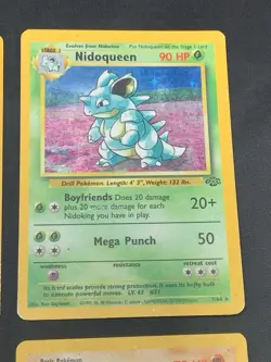 Vintage Rare Holo Pokemon Card Lot WOTC Base Jungle Fossil Nidoking & Nidoqueen - Image 4