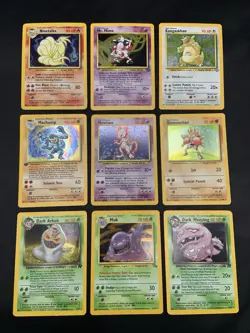 Vintage Holo Rare Pokemon Cards WOTC 1999 Base Set, Fossil, Jungle MP/HP Mewtwo - Image 1