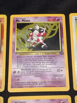 Vintage Holo Rare Pokemon Cards WOTC 1999 Base Set, Fossil, Jungle MP/HP Mewtwo - Image 3